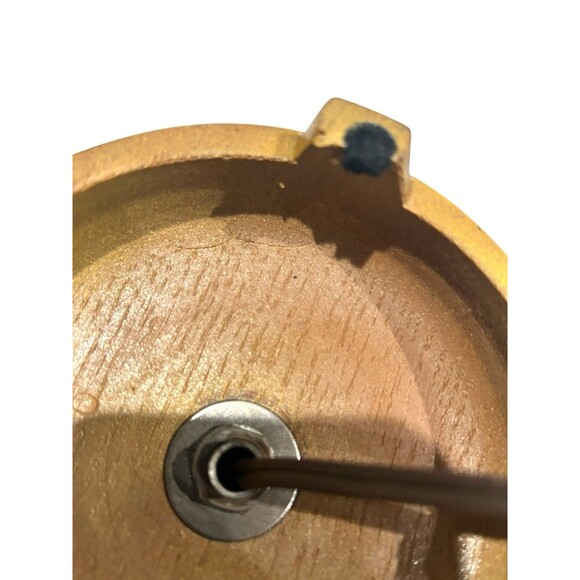 Vtg Blue Ceramic Handpainted Red Floral Decorative Table Accent Lamp Lighting - Picture 5 of 9